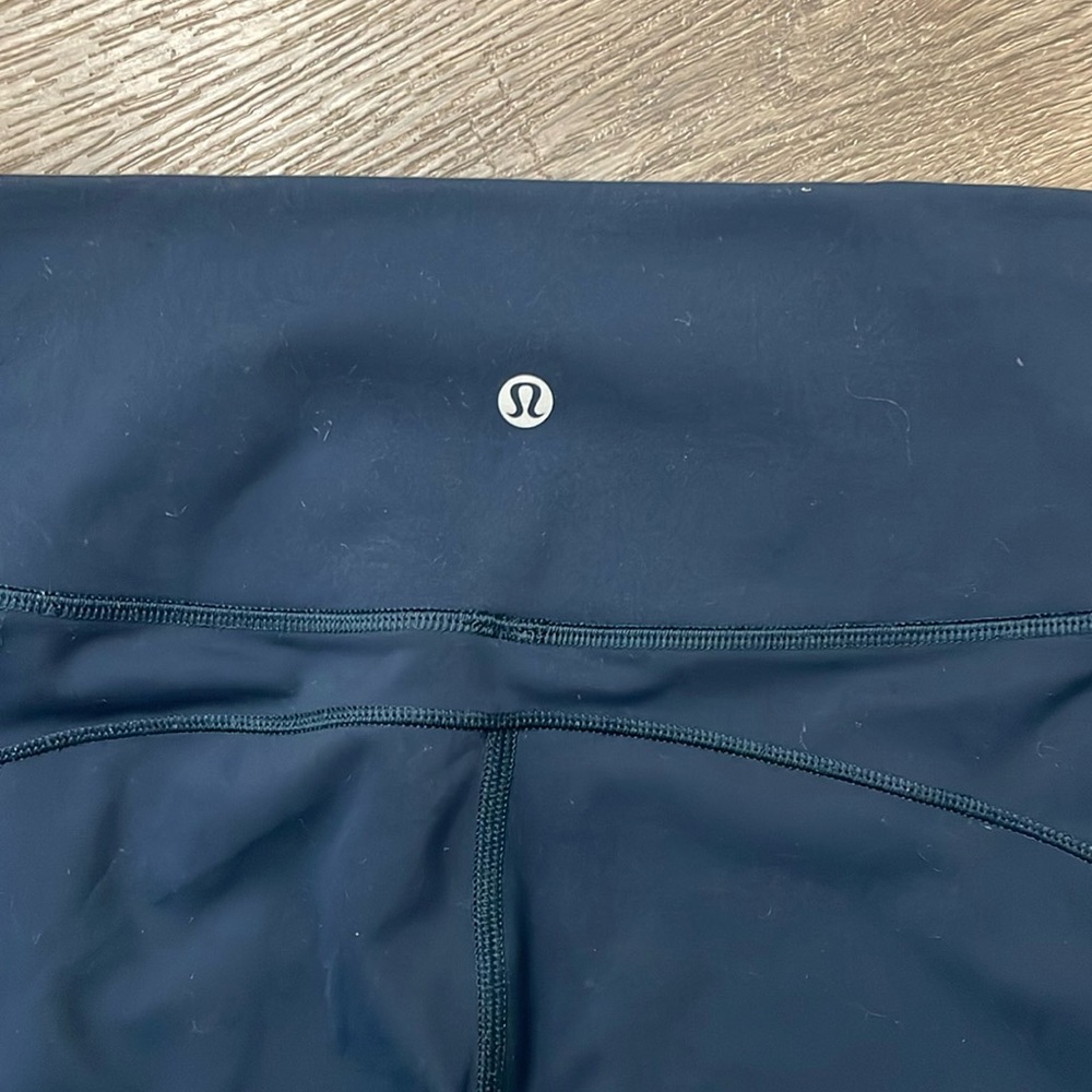 Lululemon Nocturnal Teal In Movement Crop Yoga Tights Everlux Rare Size 6 Blue - Picture 6 of 6